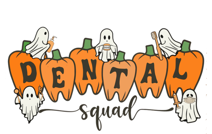 Dental Squad Ghost Pumpkin Dentist Halloween Matching Funny Gift T-Shirt