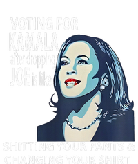 Voting For Kamala After Dropping Joe Is Like Shitting Pom Pom 12in Knit Beanie