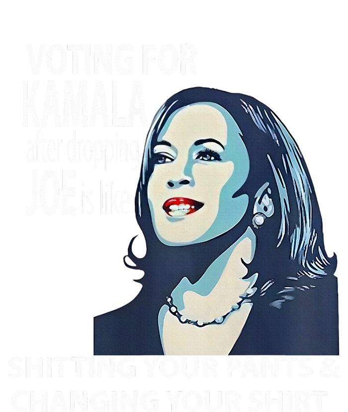 Voting For Kamala After Dropping Joe Is Like Shitting Pom Pom 12in Knit Beanie