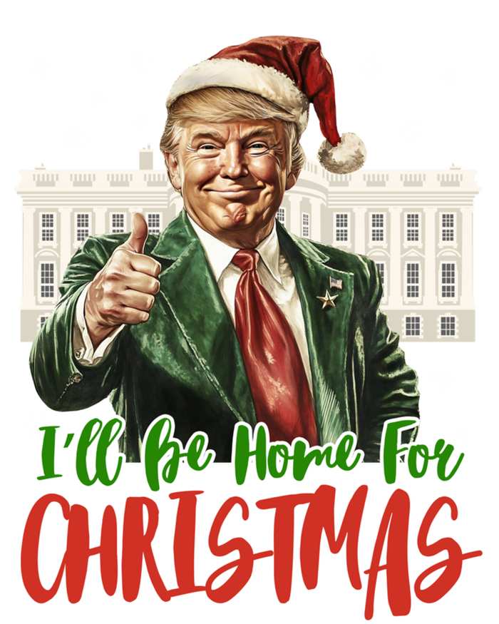 ILl Be Home For Christmas Xmas Trump Pajamas Holiday Santa Gift Valucap Bio-Washed Visor