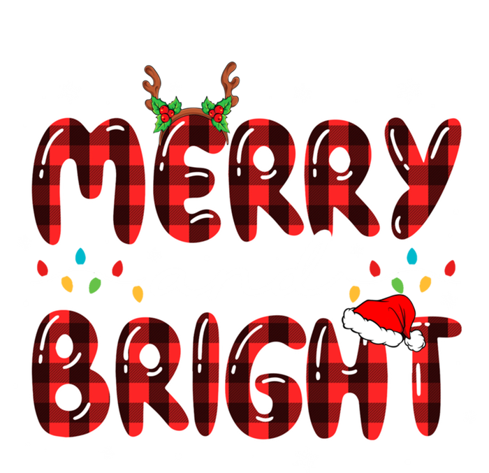 Merry And Bright Christmas Xmas Lights Family Pajama Holiday Meaningful Gift T-Shirt