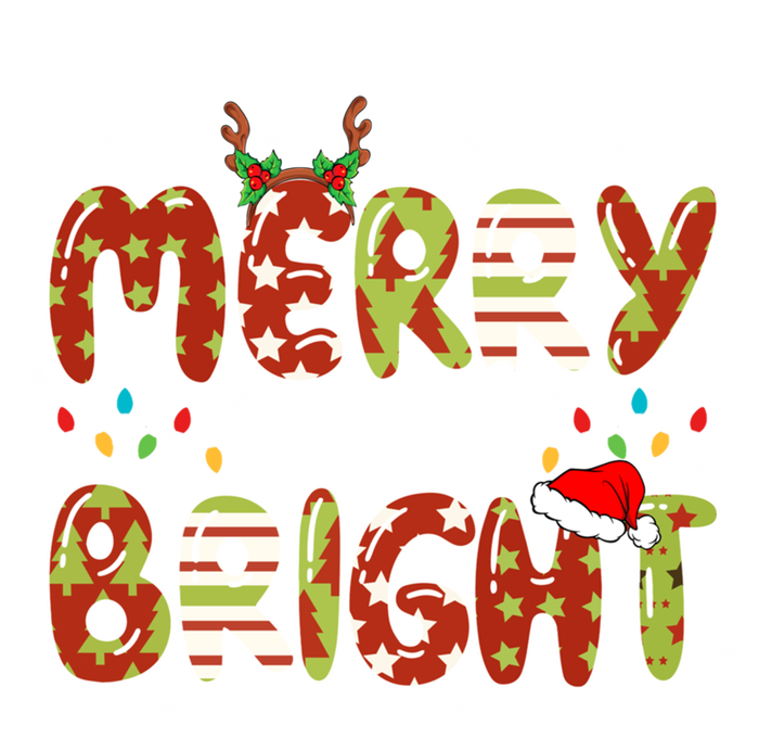 Merry And Bright Christmas Xmas Lights Family Pajama Holiday Cool Gift T-Shirt