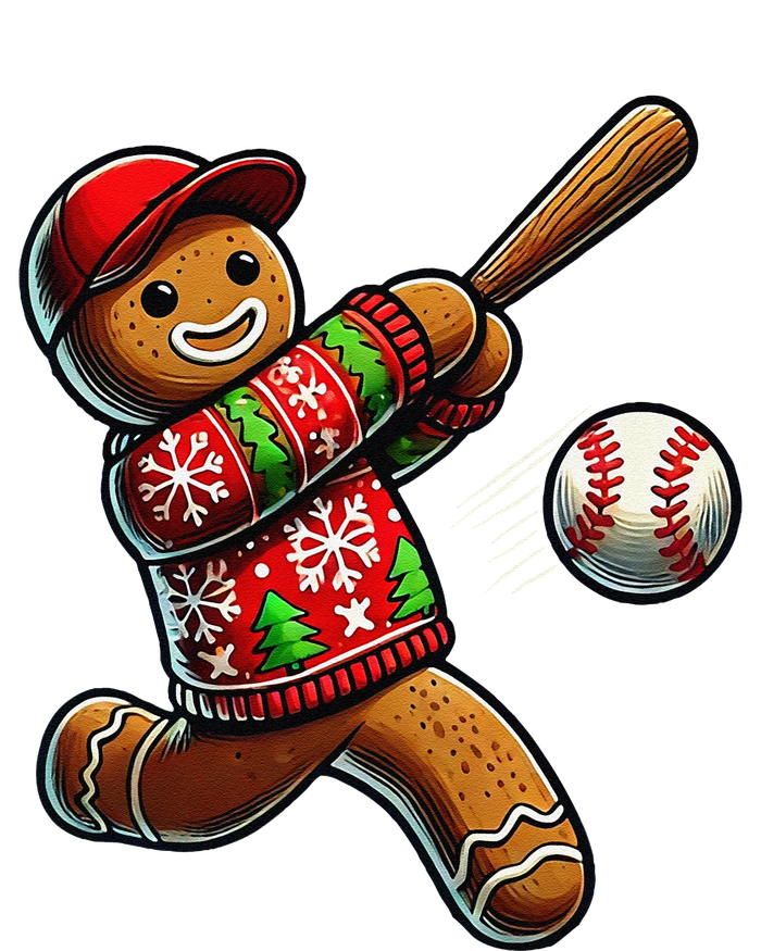 Baseball Christmas Gingerbread Man Baseball Ugly Christmas Gift Sweatshirt