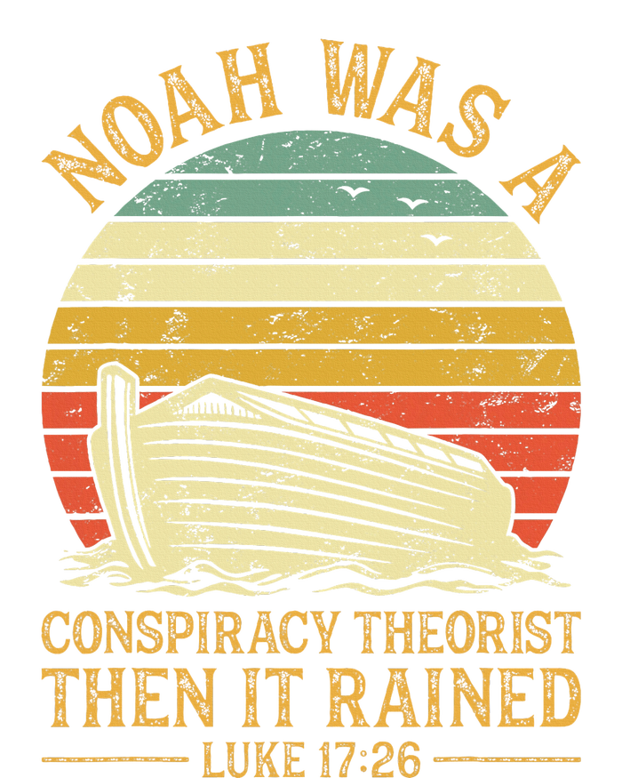 Noah Was A Conspiracy Theorist Then It Rained Christian Striped Beanie with Solid Band