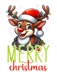 Merry Christmas Reindeer Santa Fairy Lights Xmas Tank Top Full Zip Hoodie