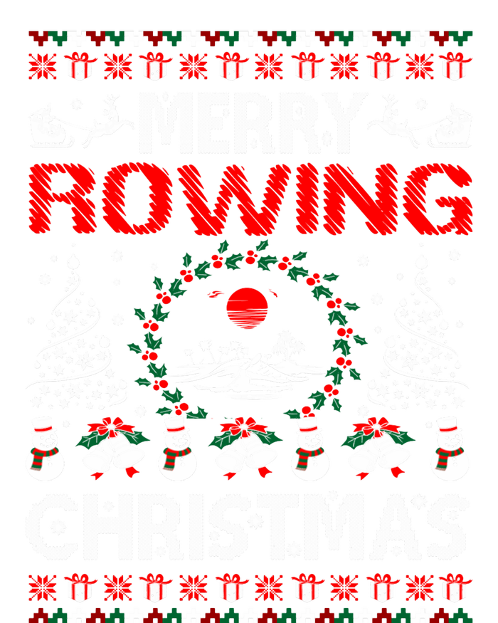 Merry Rowing Christmas Ugly Sweater Outdoors T-Shirt