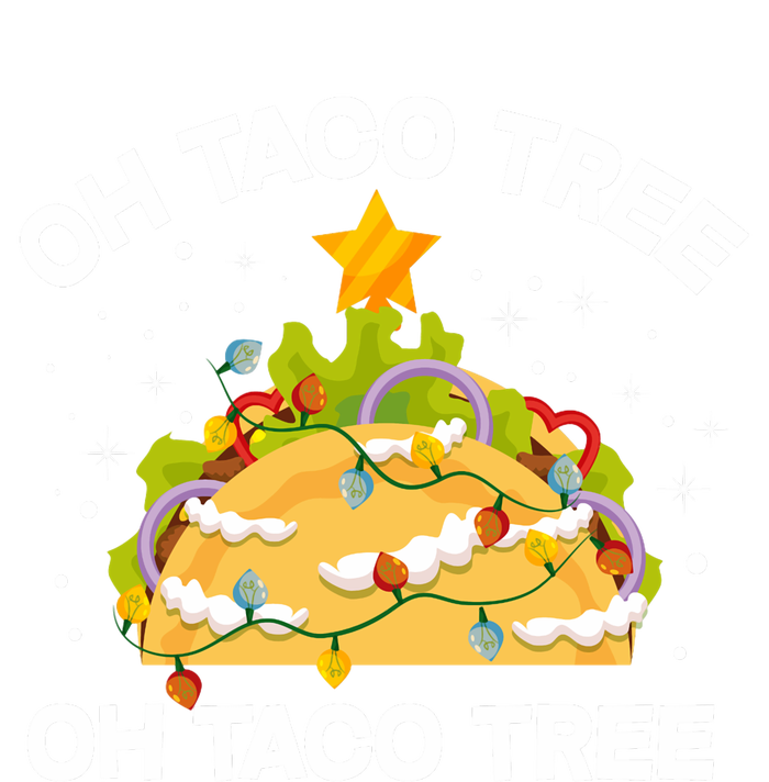 Oh Taco Tree Christmas Tree Mexican Food Funny Christmas Long Sleeve Tote Bag