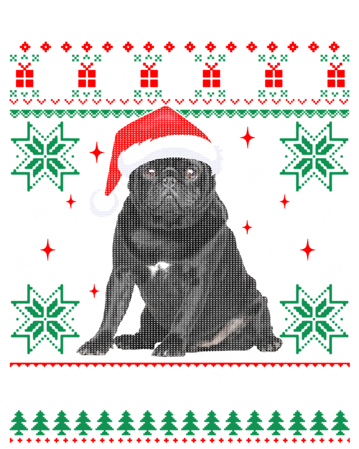 Funny Dog Black Pug Ugly Christmas Gift Short Acrylic Beanie