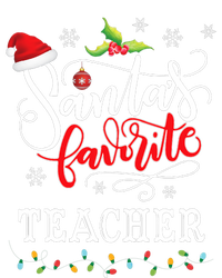 SantaS Favorite Teacher Xmas Light Santa Hat Christmas Gift Toddler Fine Jersey T-Shirt