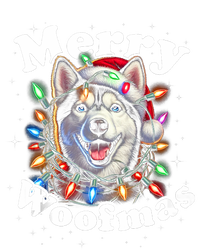 Siberian Husky Dog Merry Woofmas Christmas Lights Santa Hat Tank Top T-Shirt