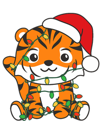 Tiger Merry Christmas Winter Animals Tiger Striped Beanie with Solid Band