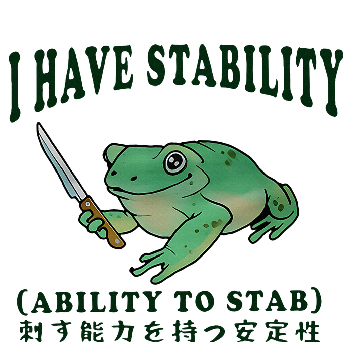 I Have Stability Ability To Stab Funny Frog Softstyle Adult Sport Polo