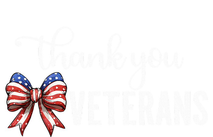 Thank You Veterans Patriotic Coquette Bow Veterans Day 2024 Magnet