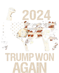 Trump Won Again 2024 Election President 47 Th American Flag V-Neck T-Shirt