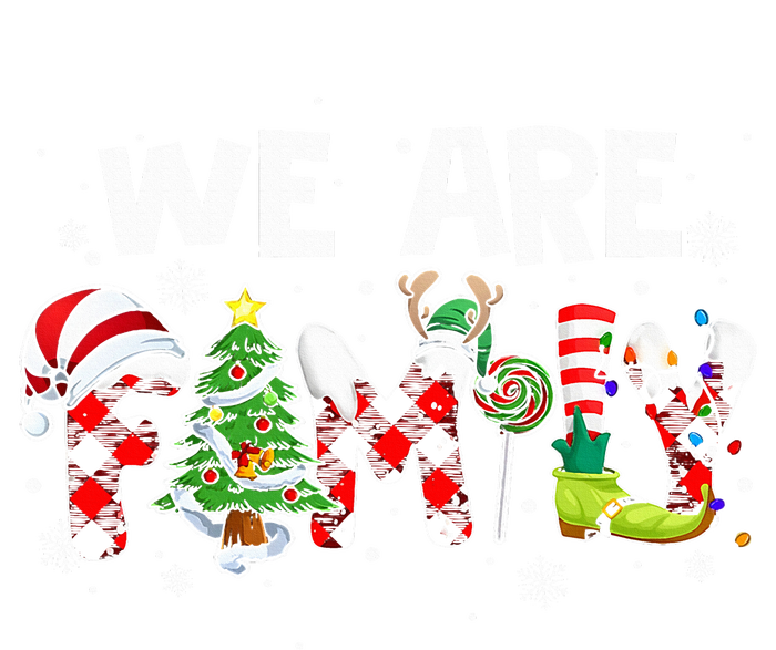 We Are Family Christmas Pajamas Funny Matching Family Xmas Wool Snapback Cap