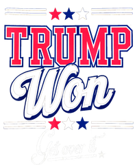 Trump Won Election 2024 Us Flag Donald Trump Won Get Over It 2024 Gift Womens California Wash Sweatshirt