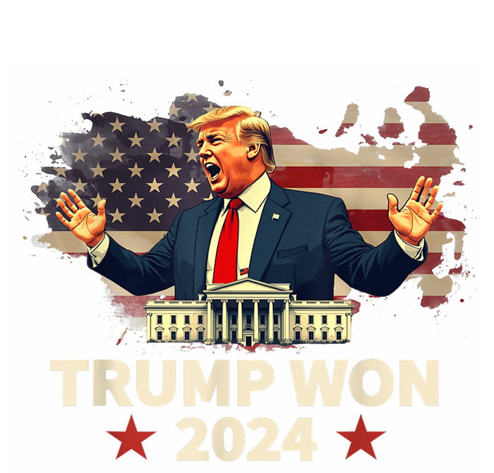 Us Flag Retro Trump Won 2024 President 47th Election Gift T-Shirt