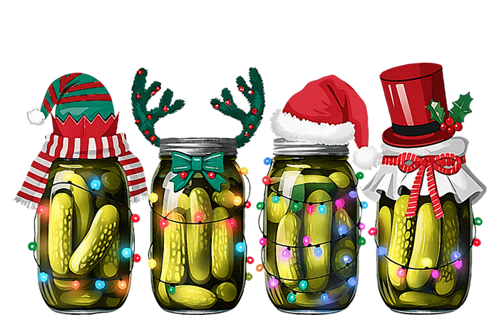 Retro Canned Pickles Christmas Light Homemade Pickle Jar Long Sleeve Pajama Set