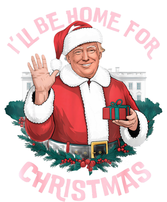 Funny Ill Be Home For Christmas Santa Trump Political T-Shirt