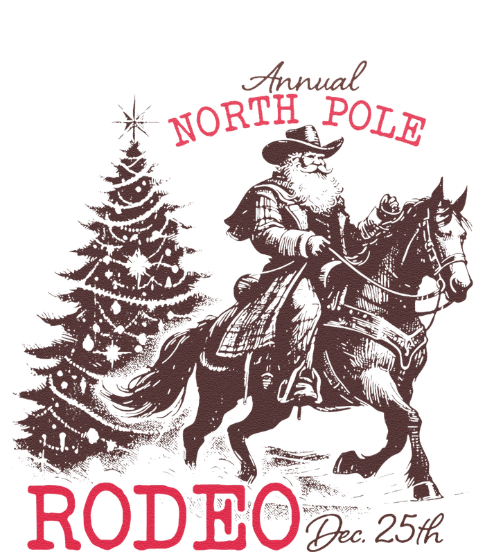 Annual North Pole Rodeo Funny Santa Jingle Horse Christmas Tall Long Sleeve T-Shirt