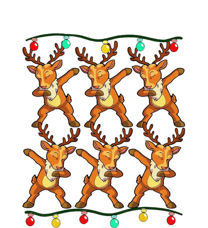 Dabbing Reindeer Christmas Lights Funny T-Shirt