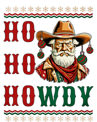 Ho Ho Howdy Ugly Christmas Sweater Style Cowboy Santa Pom Pom 12in Knit Beanie