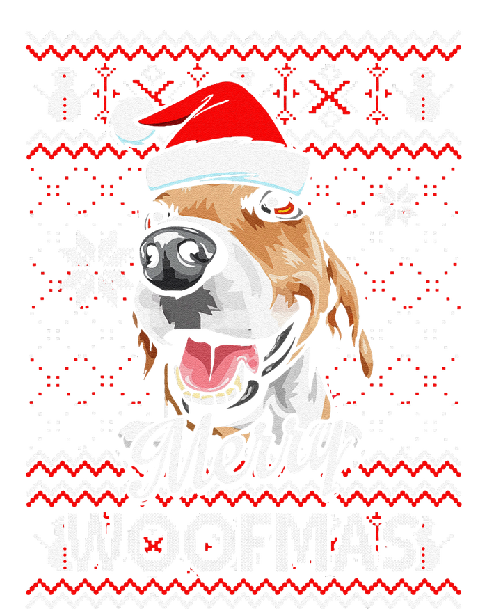 Merry Woofmas Tricolor Beagle Dog Santa Ugly Christmas T-Shirt