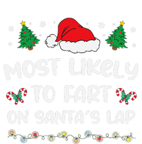 Most Likely Fart Santa Lap Lights Decor Christmas Tree Party T-Shirt