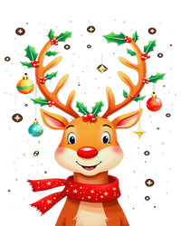 Reindeer Holly Antlers Christmas T-Shirt