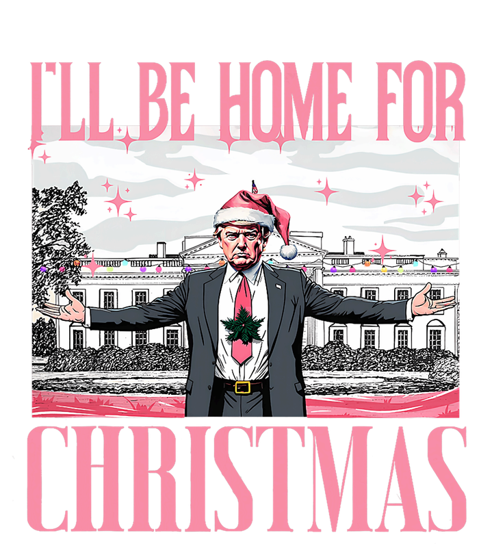 ILl Be Home For Christmas Funny Santa Claus Trump 2024 T-Shirt