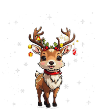 Cute Deer With Santa Hat Christmas Pajama Xmas Reindeer Button