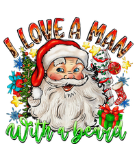 I Love A Man With A Beard Santa Claus Christmas T-Shirt