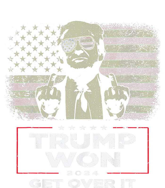 Trump Won Get Over It 2024 Vintage America Flag T-Shirt