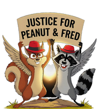 Peanut Squirrel & Fred Raccoo Justice For Peanut Wanted T-Shirt