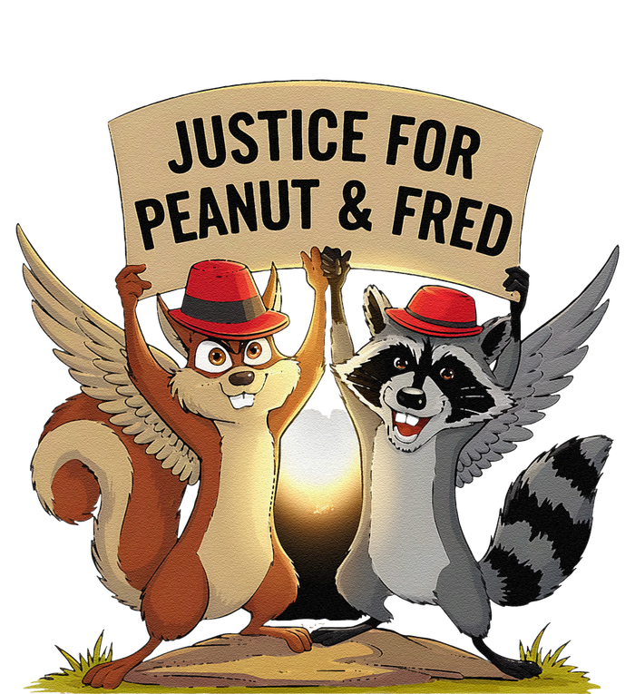 Peanut Squirrel & Fred Raccoo Justice For Peanut Wanted T-Shirt