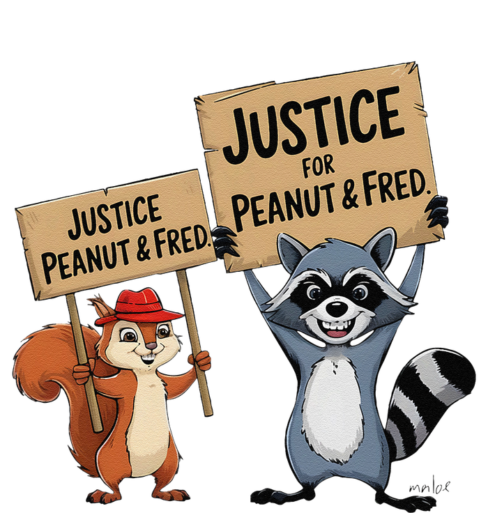 Peanut Squirrel & Fred Raccoo Justice For Peanut Wanted Cooling Performance Long Sleeve Crew