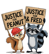 Peanut Squirrel & Fred Raccoo Justice For Peanut Wanted T-Shirt