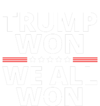 Trump Won We All Won 2024 Usa Flag Trump Won Bumper Sticker