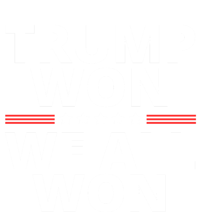 Trump Won We All Won 2024 Usa Flag Trump Won Bumper Sticker