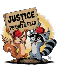 Peanut Squirrel & Fred Raccoo Justice For Peanut Wanted T-Shirt