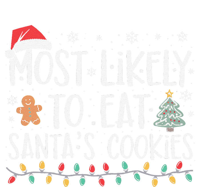 Most Likely To Eat Santas Cookies Xmas Family Christmas Softstyle Adult Sport Polo