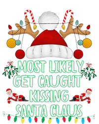 Most Likely To Get Caught Kissing Santa Claus Christmas Sustainable Beanie