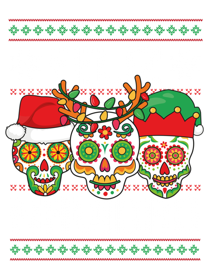 Feliz Navidad Sugar Skulls Christmas Reindeer Santa Mexican Gift T-Shirt