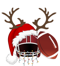 Funny American Football Reindeer Santa Hat Christmas Holiday Gift T-Shirt