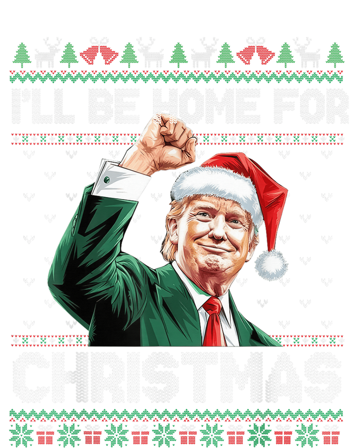 ILl Be Home For Christmas Funny Santa Trump Pajamas Ugly Hoodie