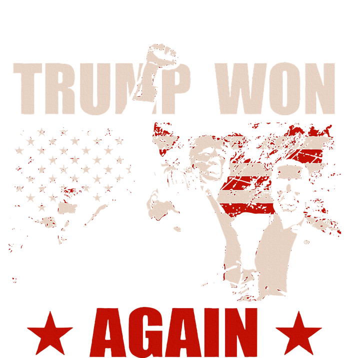 Trump Won Again 47 President American Flag Inauguration 2025 T-Shirt