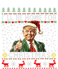 ILl Be Home For Christmas Funny Santa Claus Trump 2024 Grommeted Golf Towel