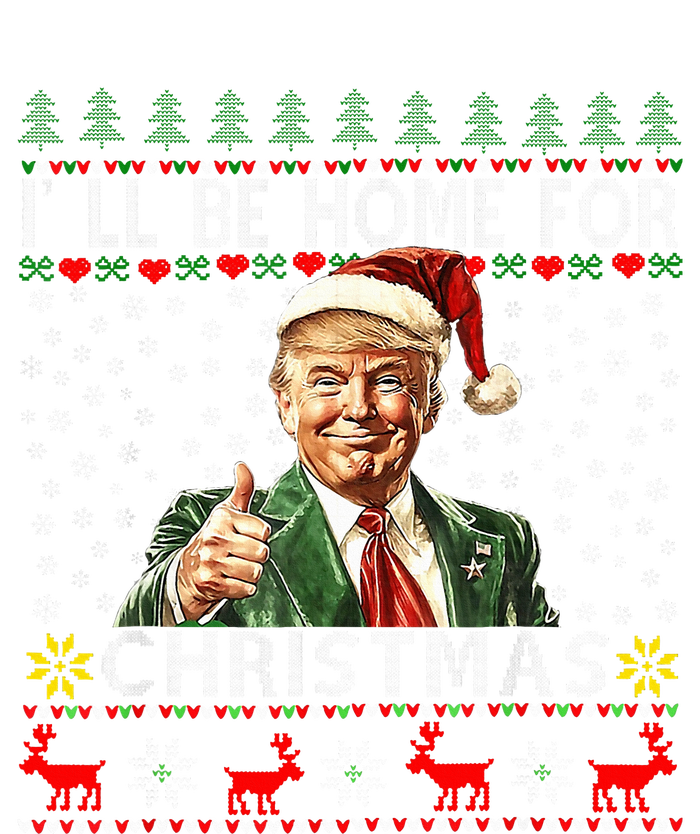 ILl Be Home For Christmas Funny Santa Claus Trump 2024 Grommeted Golf Towel