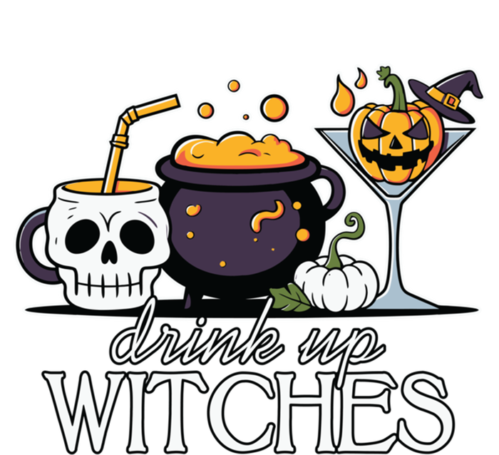 Funny Halloween Gift Up Witches Cocktail Skull Cup Gift T-Shirt