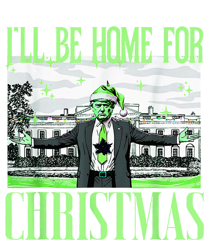 ILl Be Home For Christmas Funny Santa Claus Trump 2024 T-Shirt